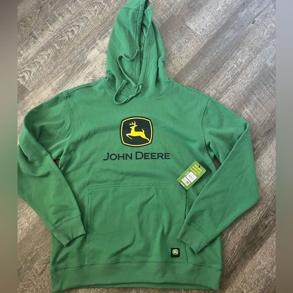 John Deere Core Graphic Logo Hoodie Green- Size Medium - Picture 2 of 9